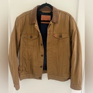 Levi’s brown waxed canvas trucker jacket